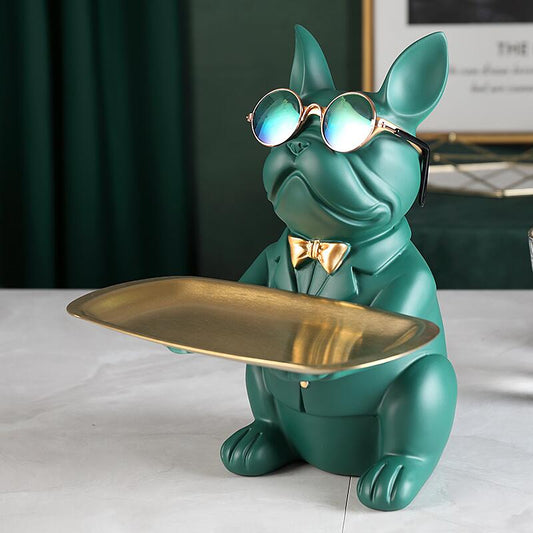 Bulldog Sculpture Tray